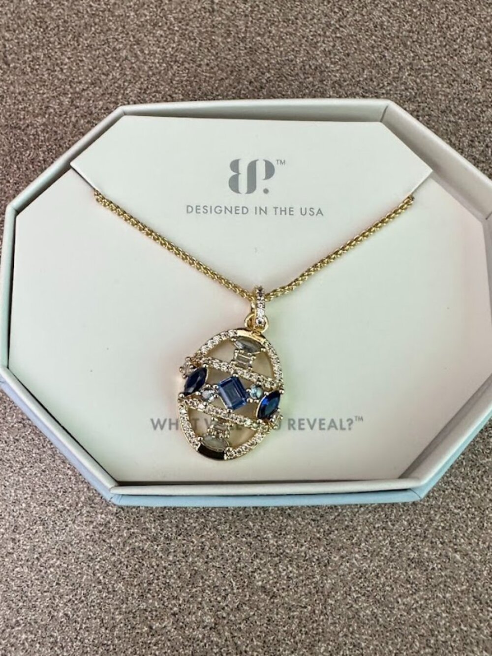 Bomb Party OG Necklace NK65552 Soft Launch Era Blue Zircon Spinel Gold